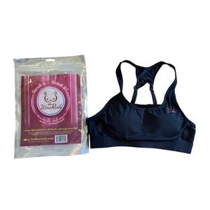 The Wine Rack Black Hydration Sports Bra Flask Medium Novelty Beverage Holder